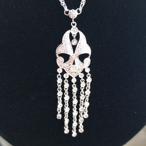 14k White Gold Pave diamond Necklace